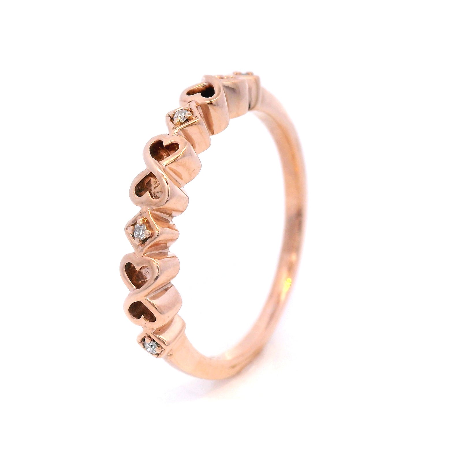 Diamond Claw Set Dress Ring in Rose Gold