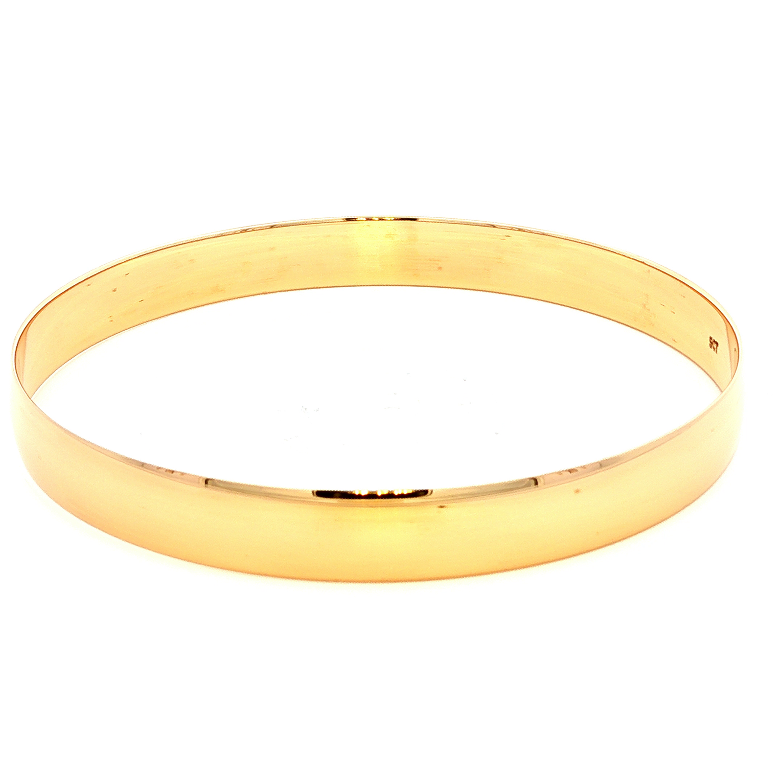 Solid Comfort Fit Bangle in Yellow Gold