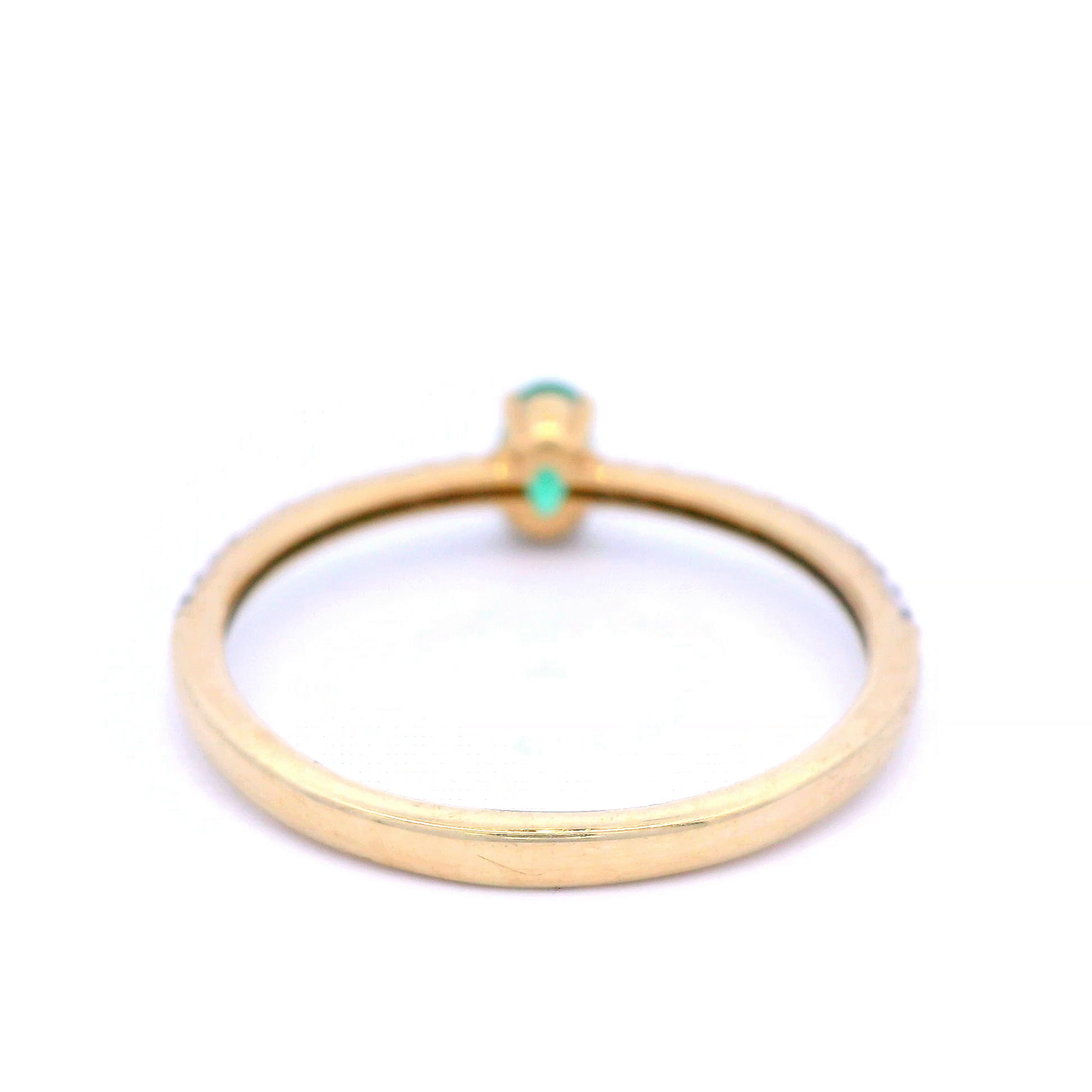Emerald and Diamond Set Dress Ring in Yellow Gold