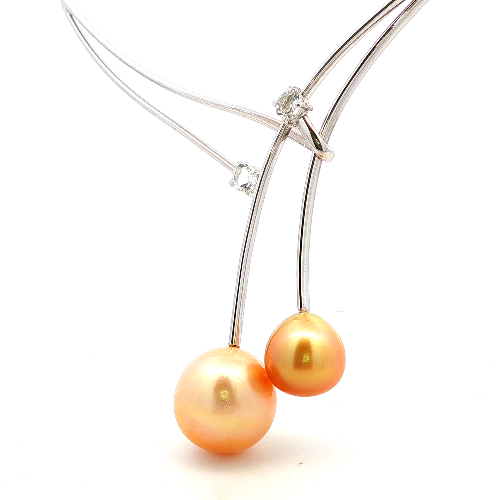 South Sea Pearls and Cubic Zirconia Necklace