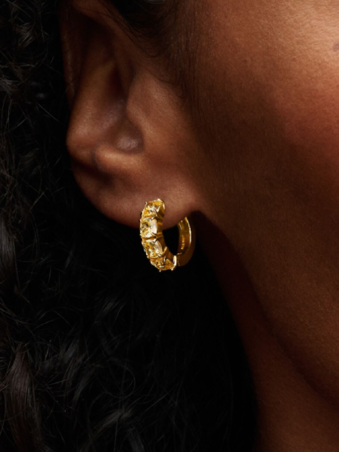 Pandora Yellow Hoop Earrings