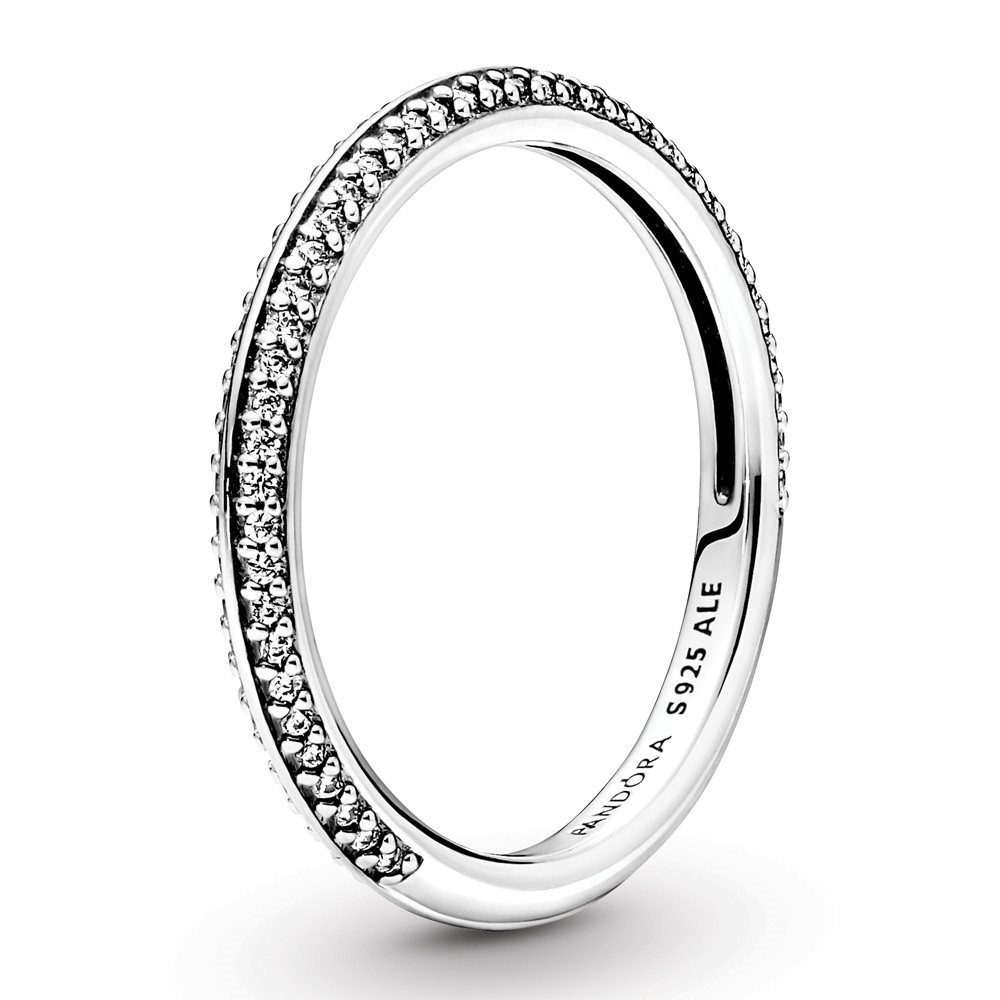 Pandora Me 14k Rose Gold Plated Pave Ring w Clear CZ