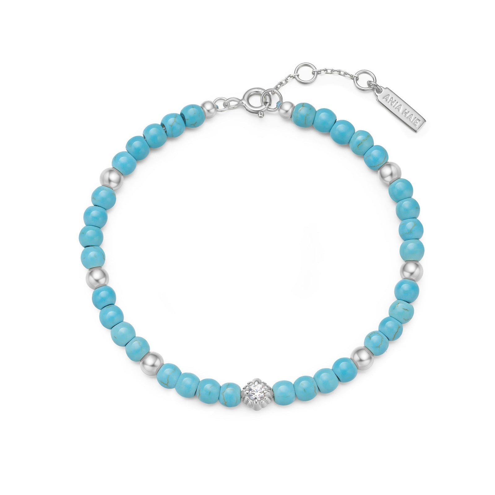 Ania Haie Silver Lab Created Turquoise Bracelet
