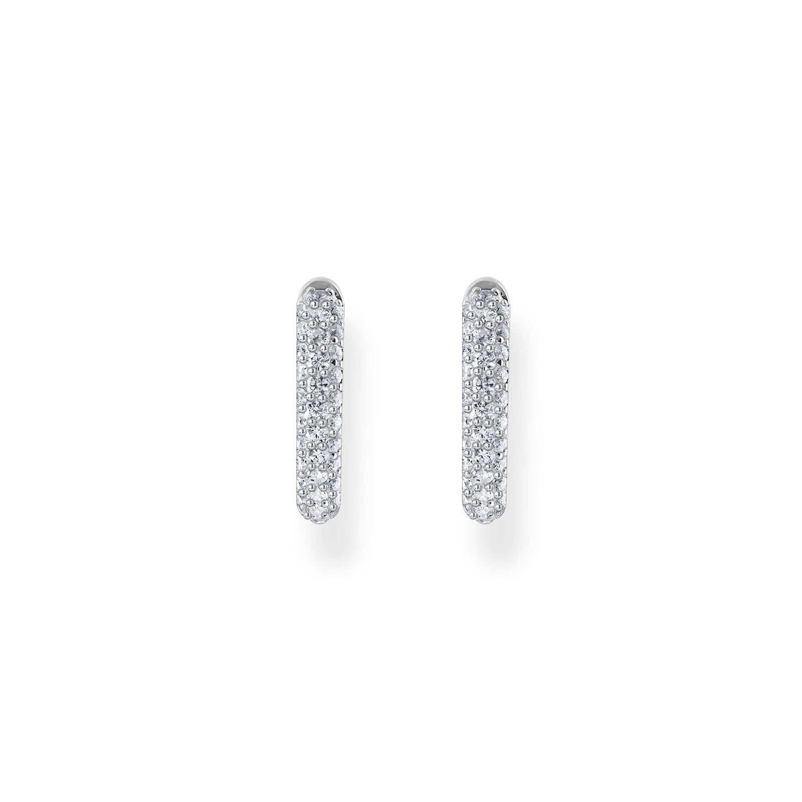 THOMAS SABO Hoop earrings with white zirconia pavé