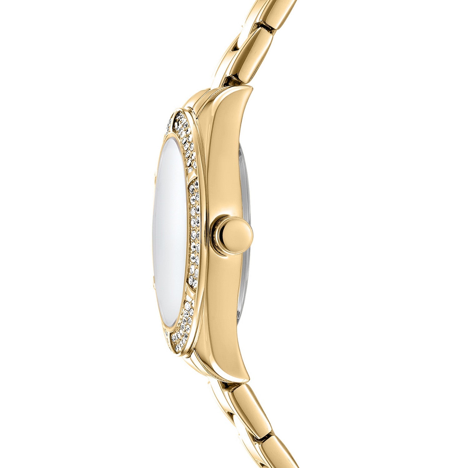 DKNY Evening Gold 30mm Silver Dial Womens Watch