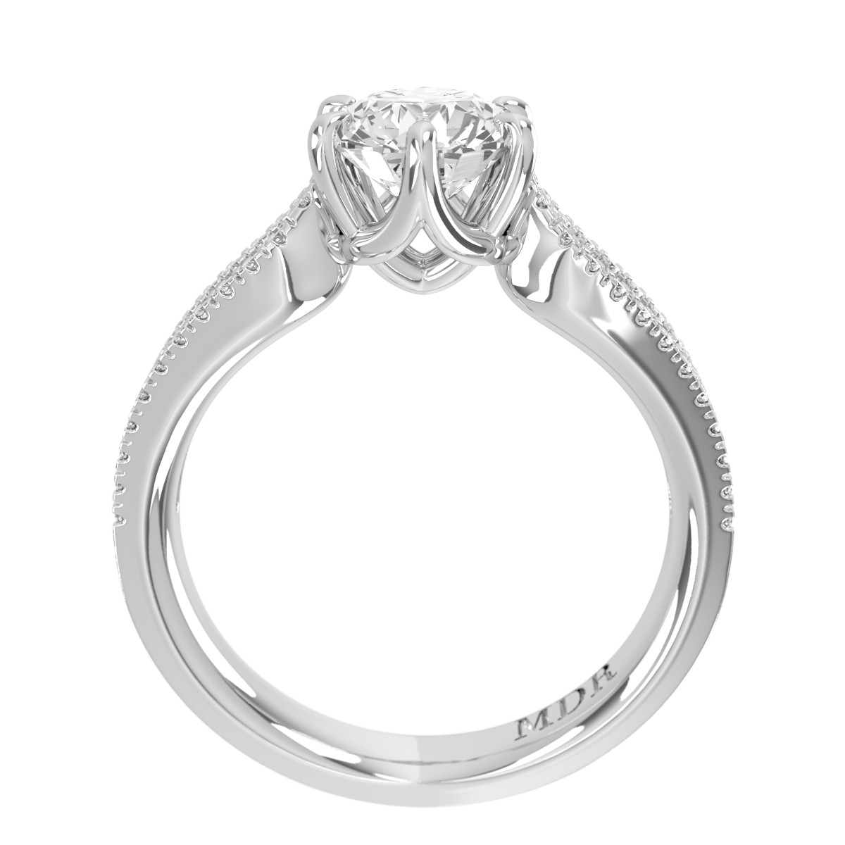 Brilliant Cut Split Shank Six Claw Ring