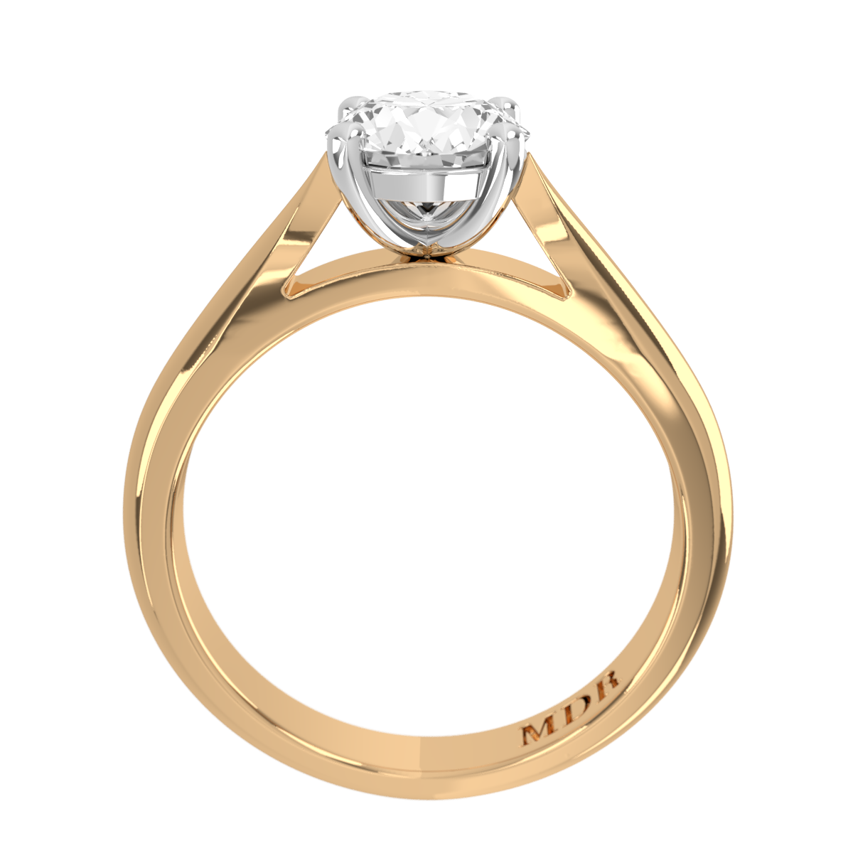 Classic Brilliant Cut upswept Shank with four claw Setting