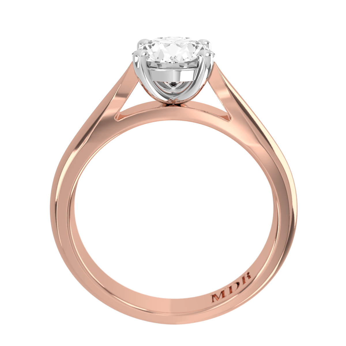 Classic Brilliant Cut upswept Shank with four claw Setting