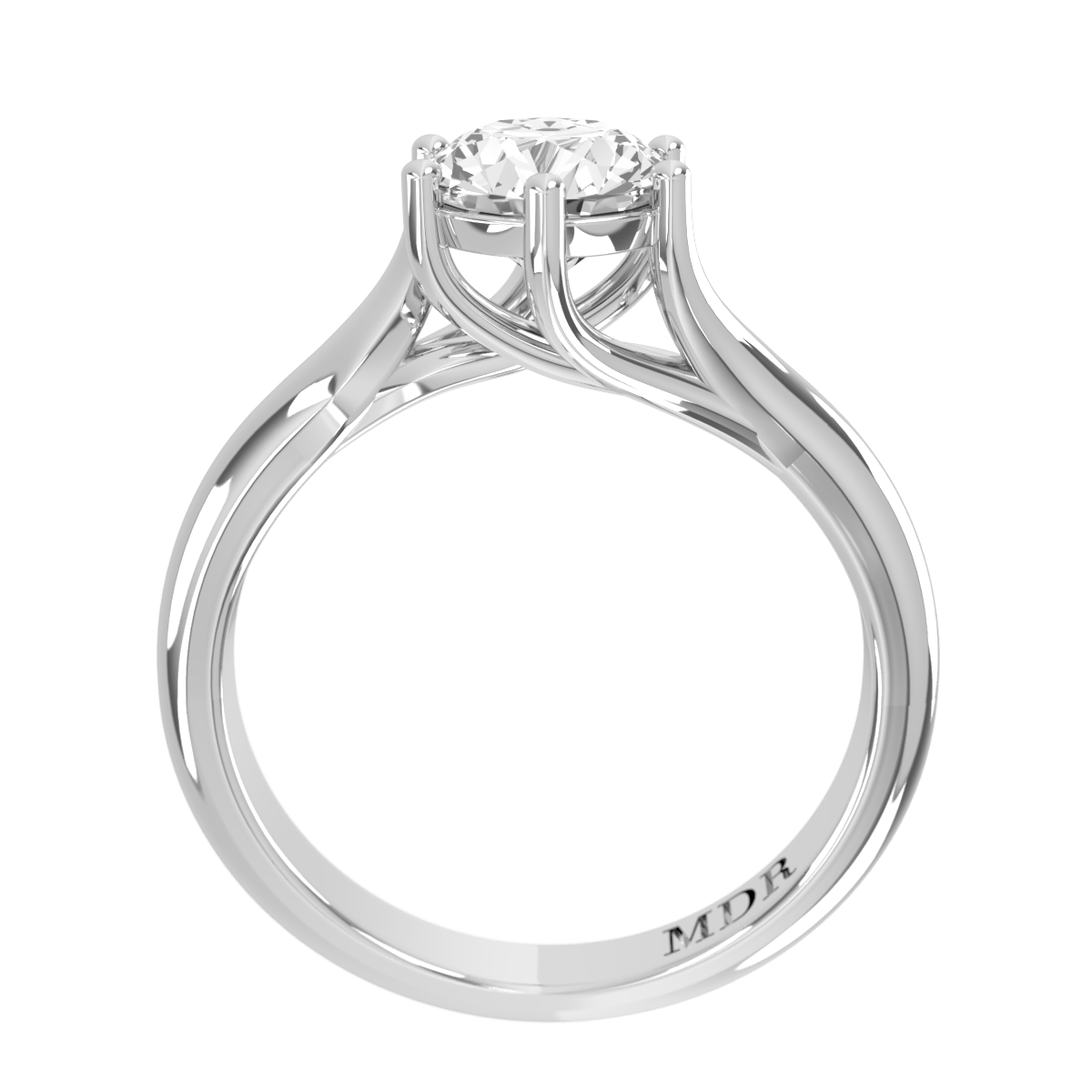 Half Brilliant Cut offset with six claw Shank