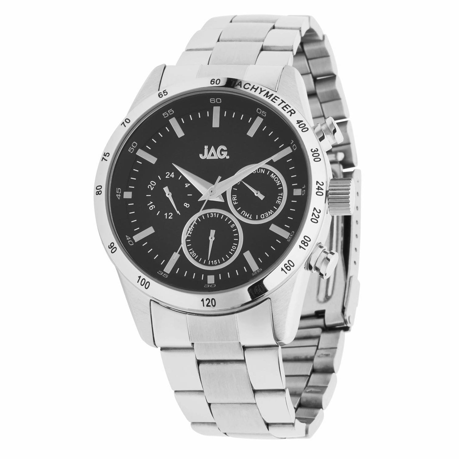 Jag Alain Silver Stainless Steel 44mm Watch