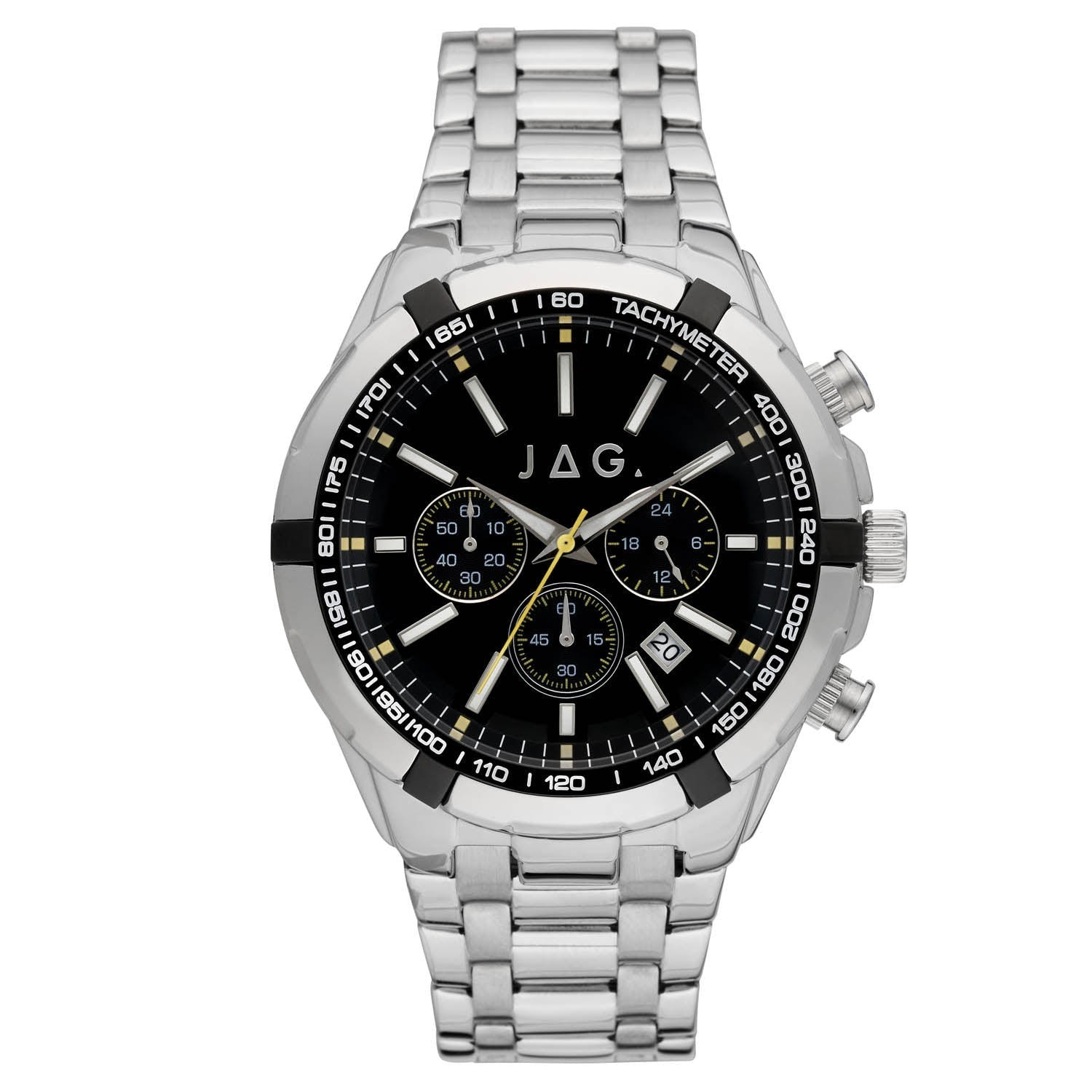 Jag Boss Silver Stainless Steel 46mm Watch