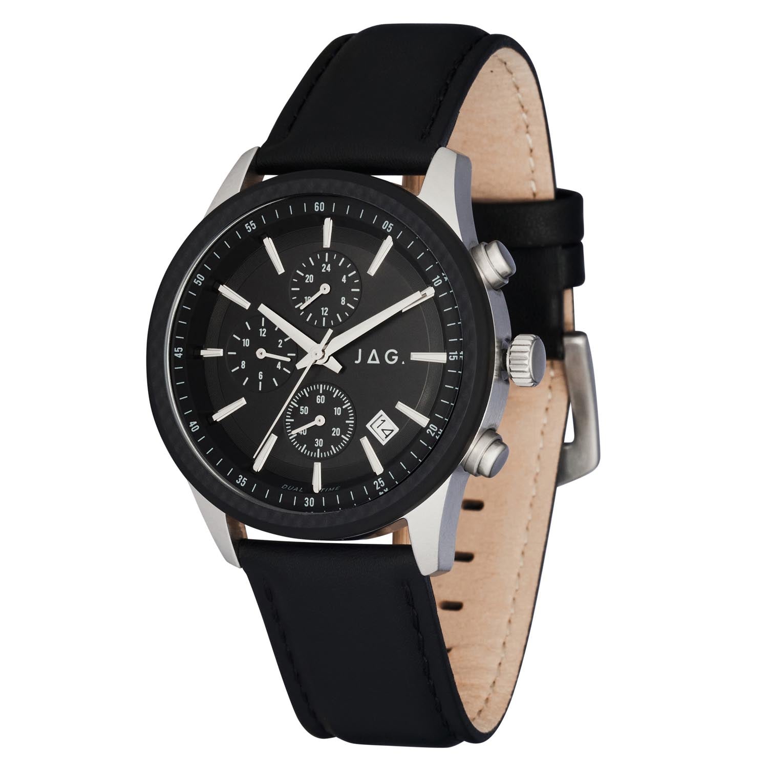 Jag Jamieson Black 42mm Watch