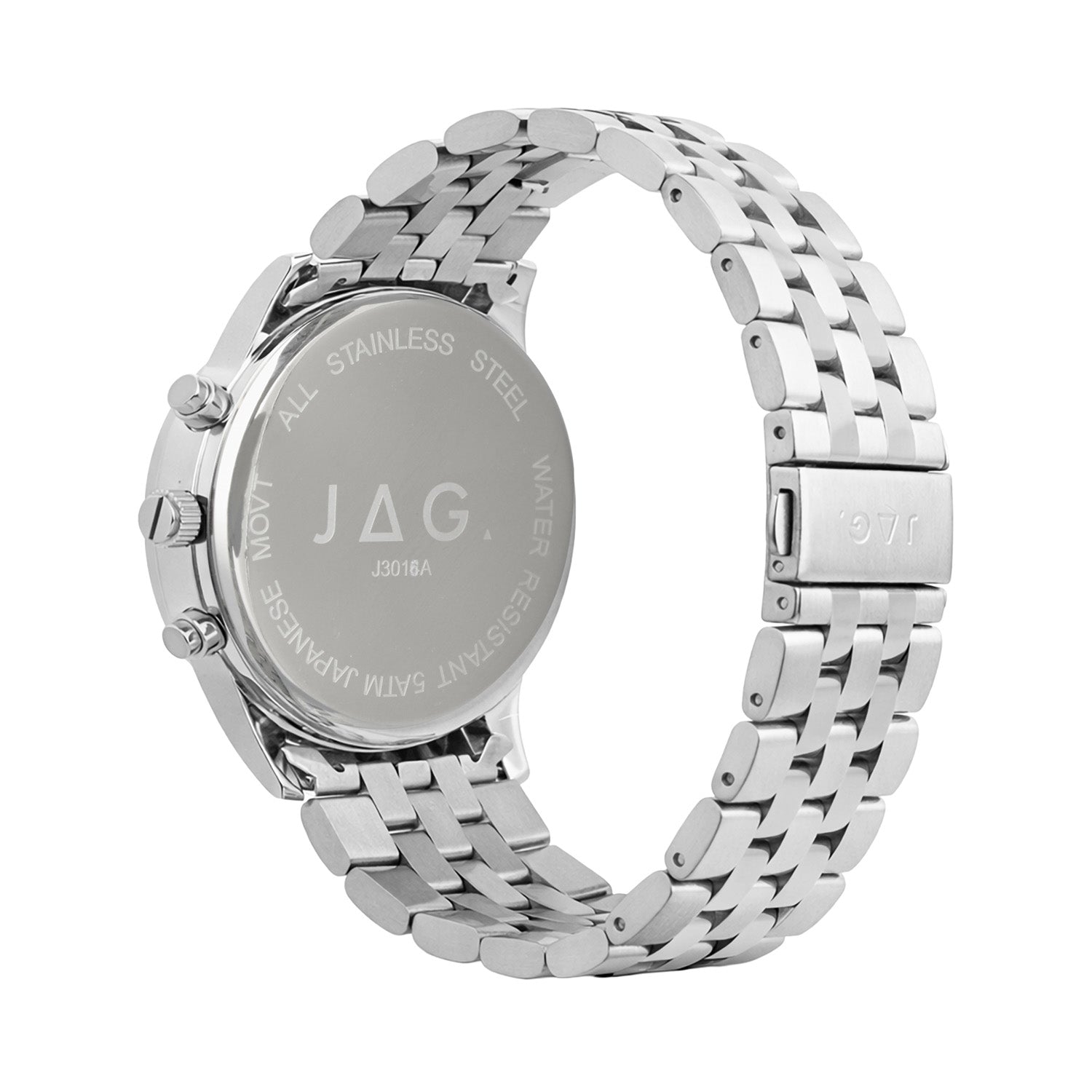 JAG Albany Mens Blue Dial 45mm Silver Watch