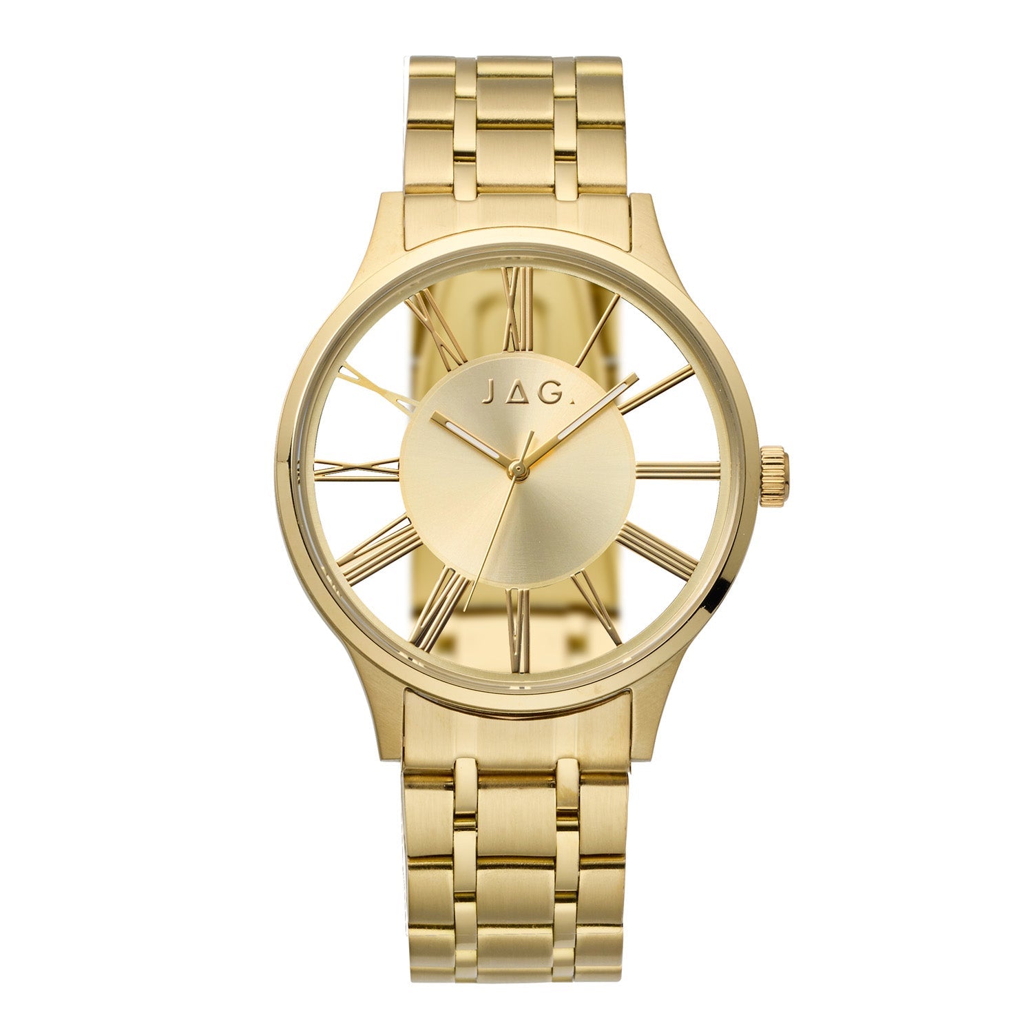 JAG Gerroa Mens Gold Dial 43mm Gold Watch