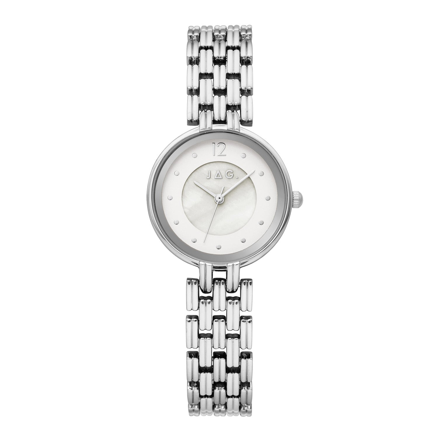 JAG Iluka Womens White MOP Dial 30mm Silver Watch