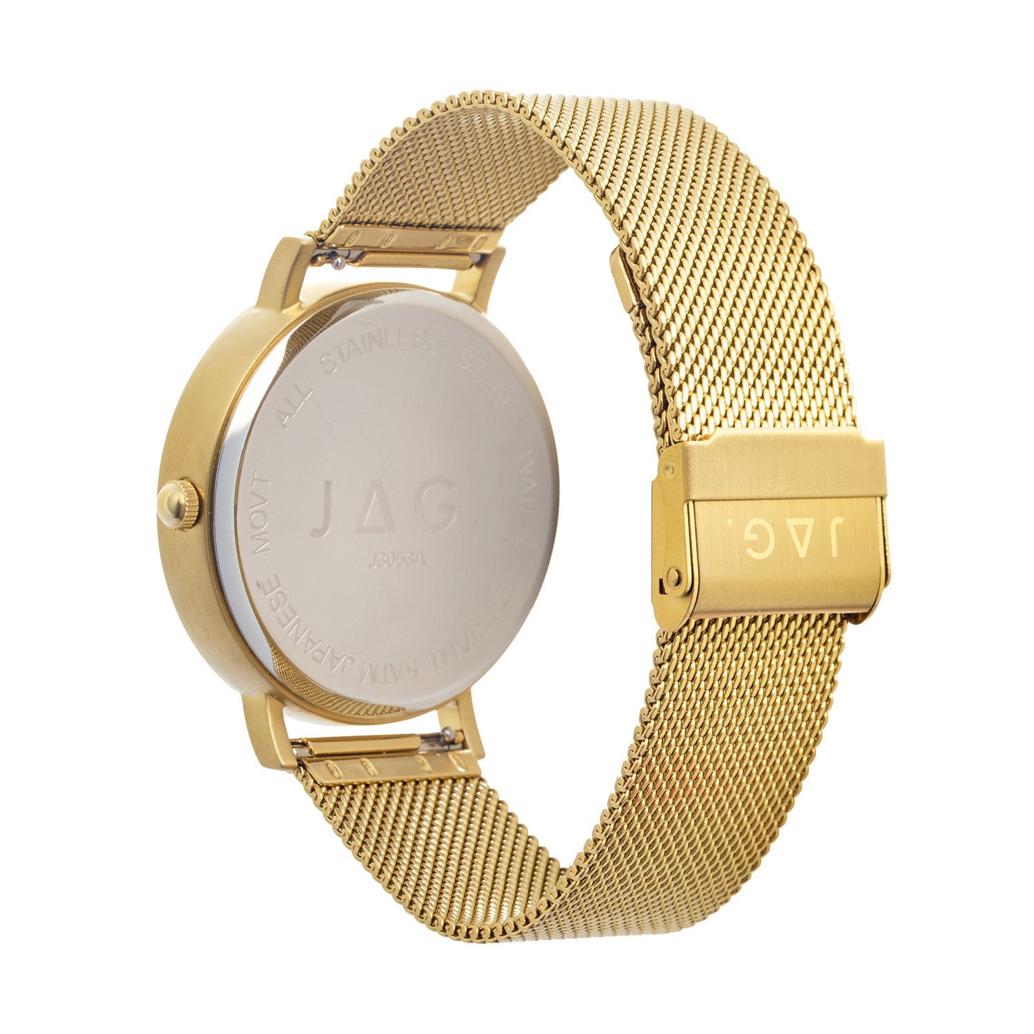 JAG Ryan Mens White Dial 43mm Gold/Brown Watch Set