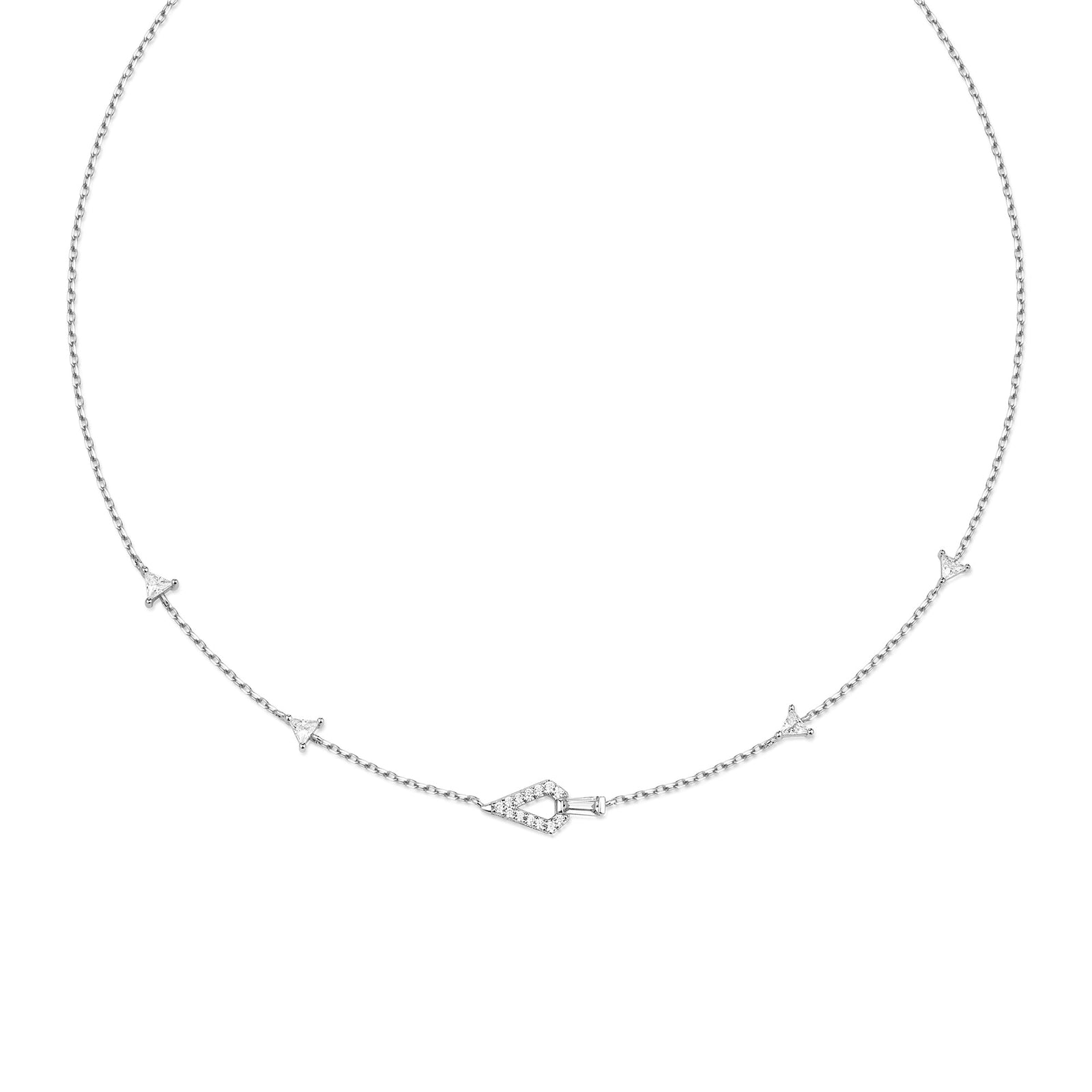 Ania Haie Silver Geometric Satellite Necklace