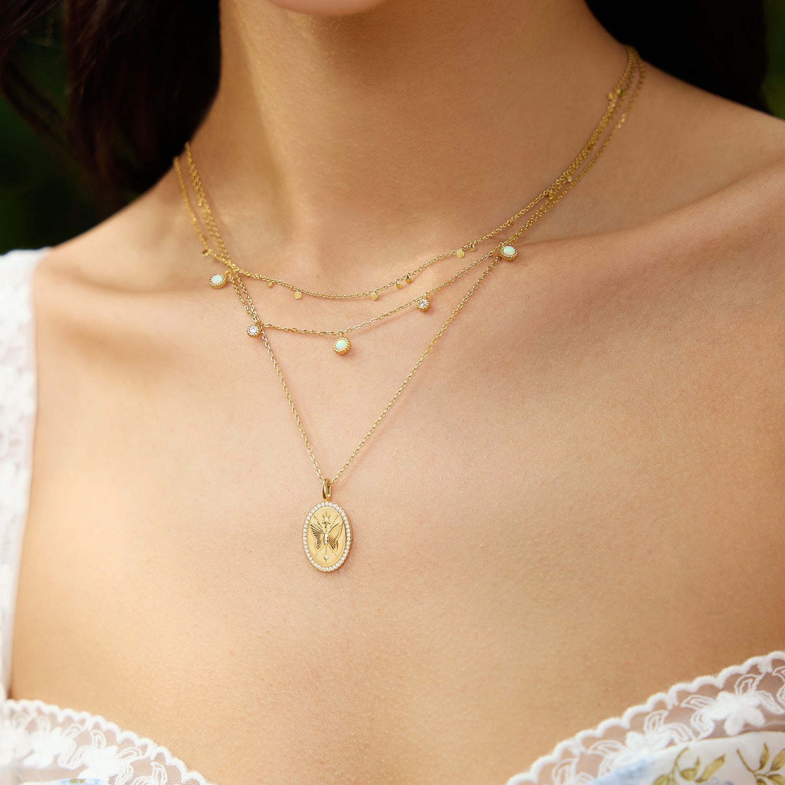 Ania Haie Gold Butterfly Pendant Necklace