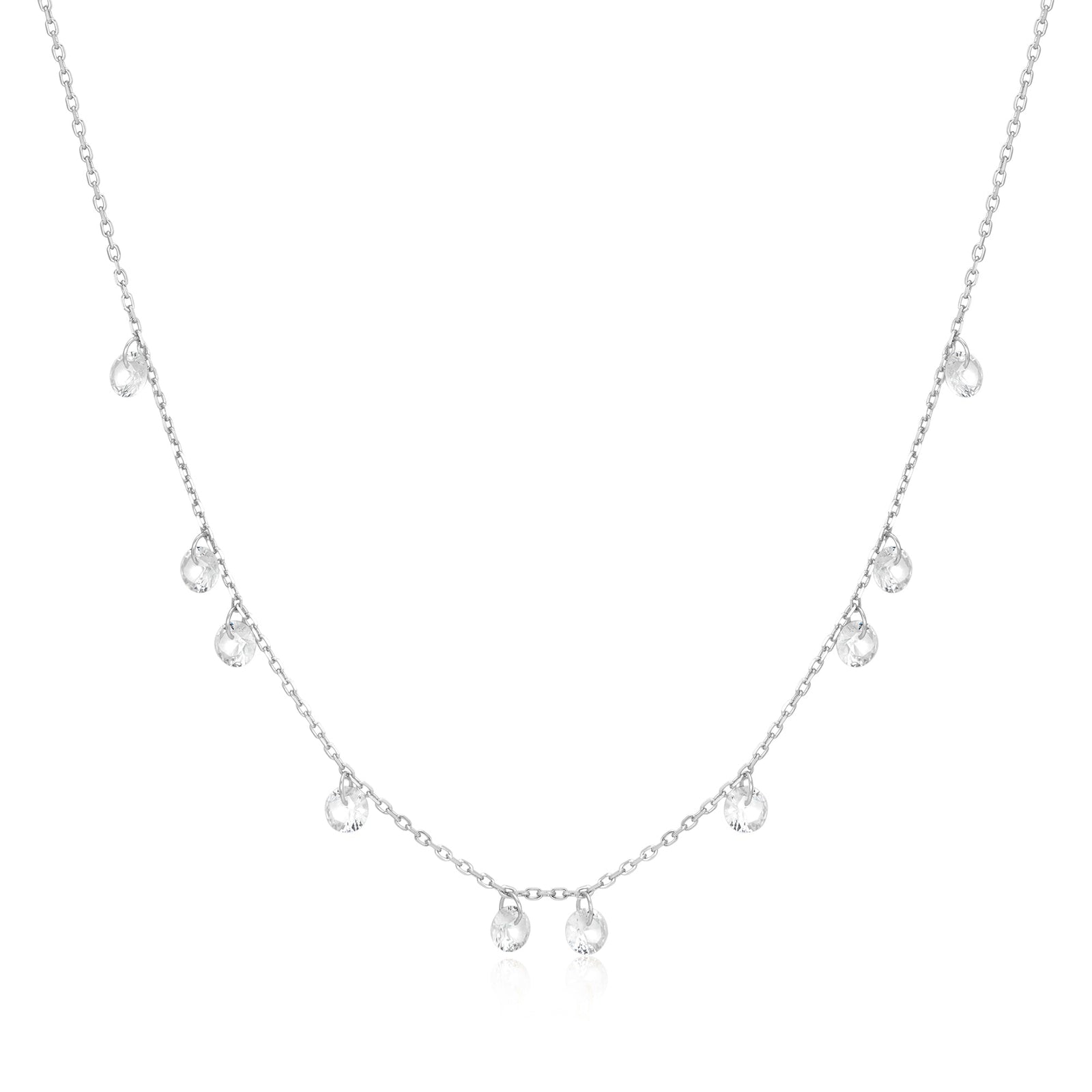 Ania Haie Silver Droplet Station Necklace