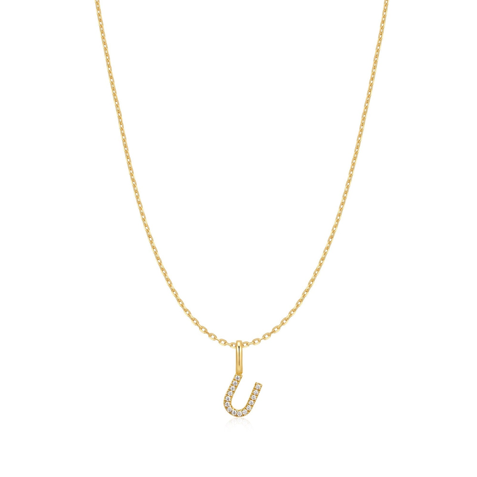 Ania Haie Gold Letter U Initial Necklace
