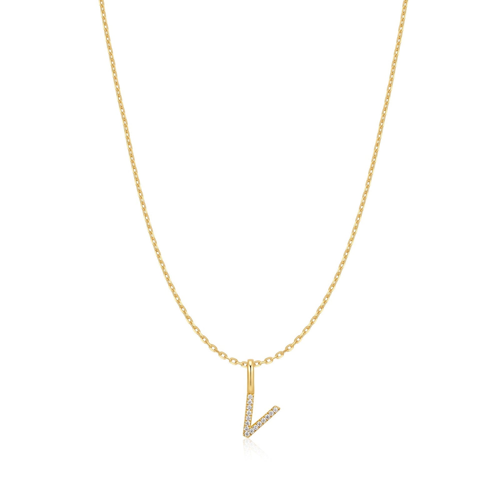 Ania Haie Gold Letter V Initial Necklace