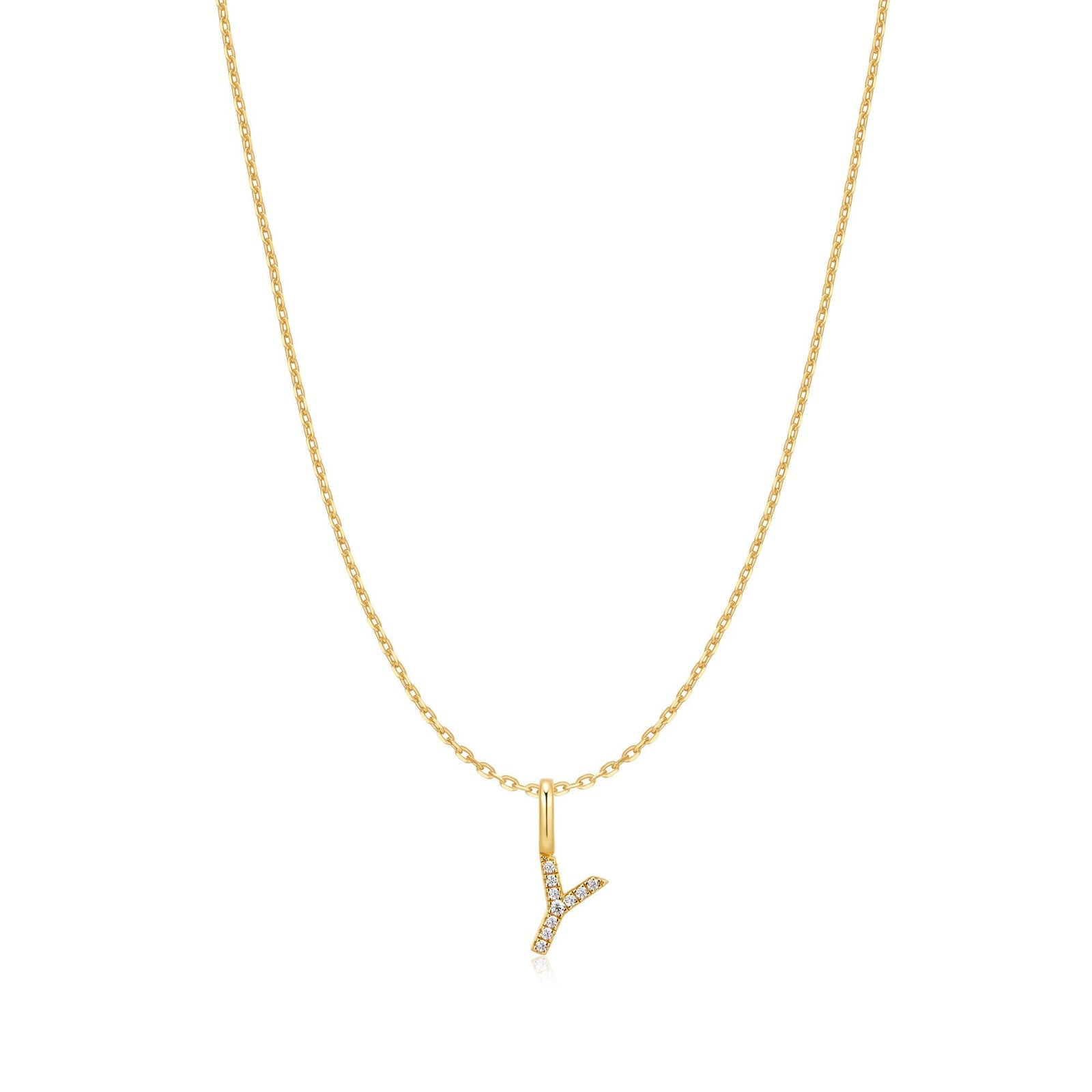 Ania Haie Gold Letter Y Initial Necklace