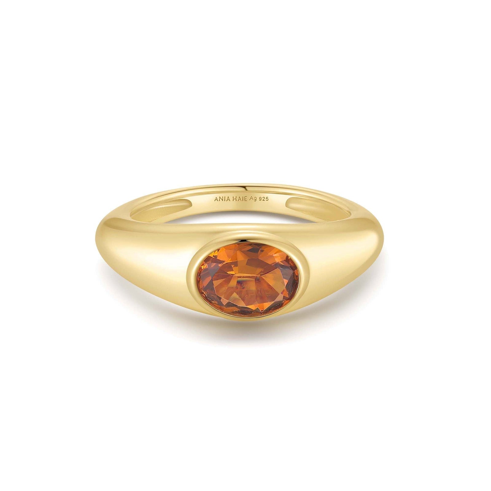 Gold Sculptural Gemstone Maillard Ring
