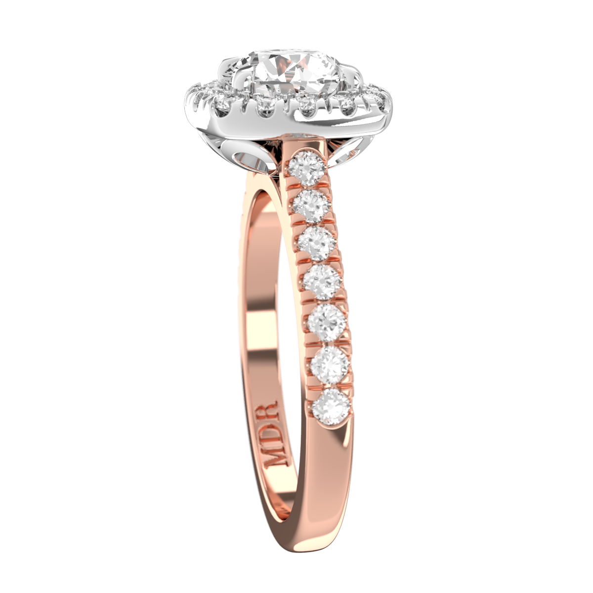 Brilliant Cut Cushion Halo Ring