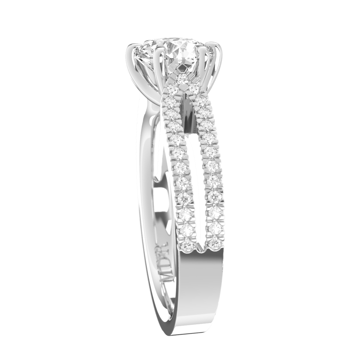 Brilliant Cut Split Shank Six Claw Ring