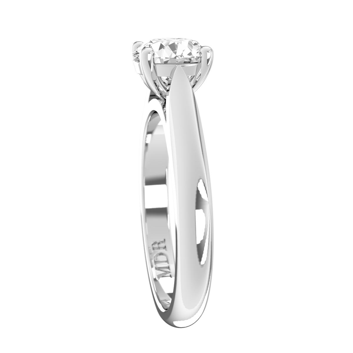 Classic Brilliant Cut upswept Shank with four claw Setting