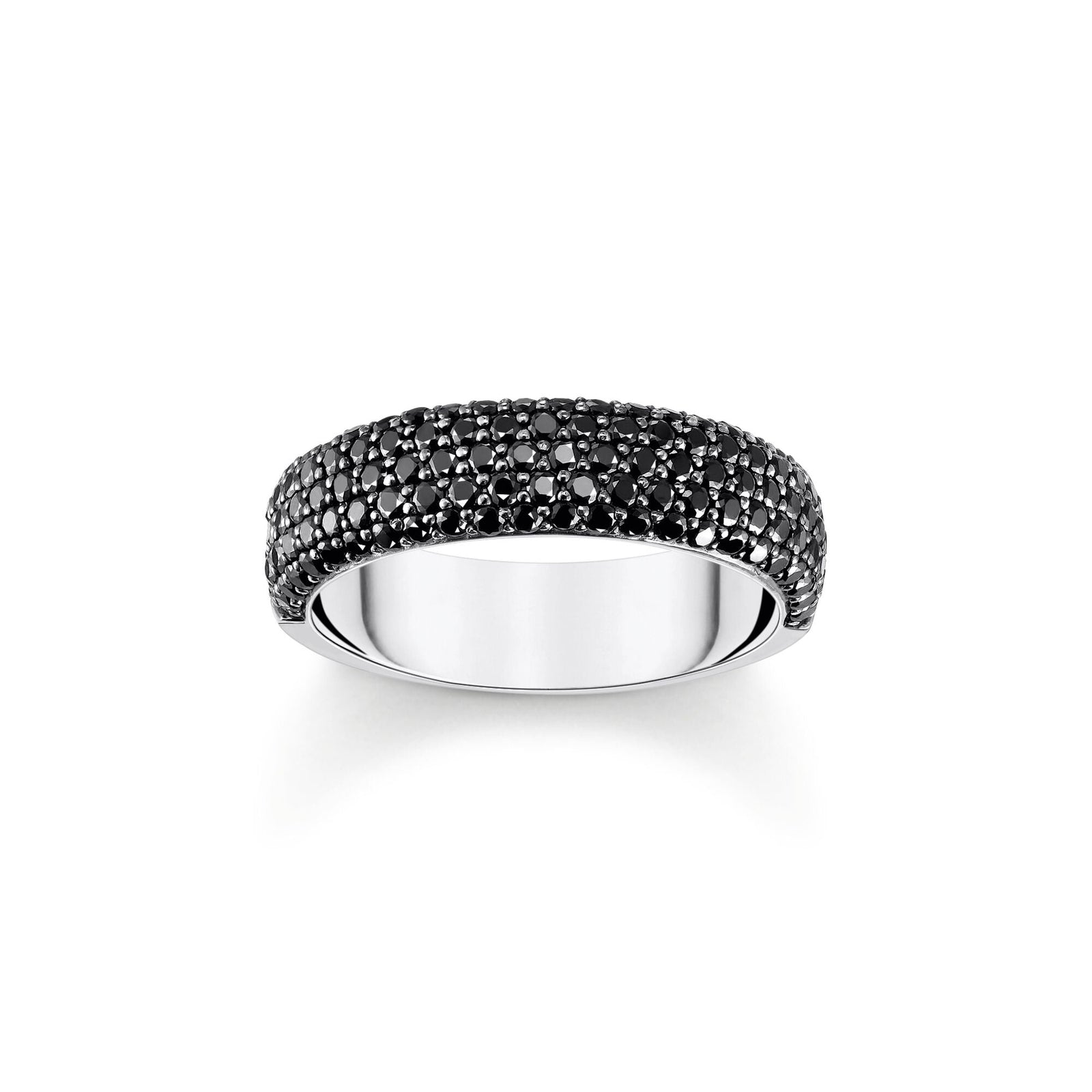 THOMAS SABO Chunky band ring with black zirconia