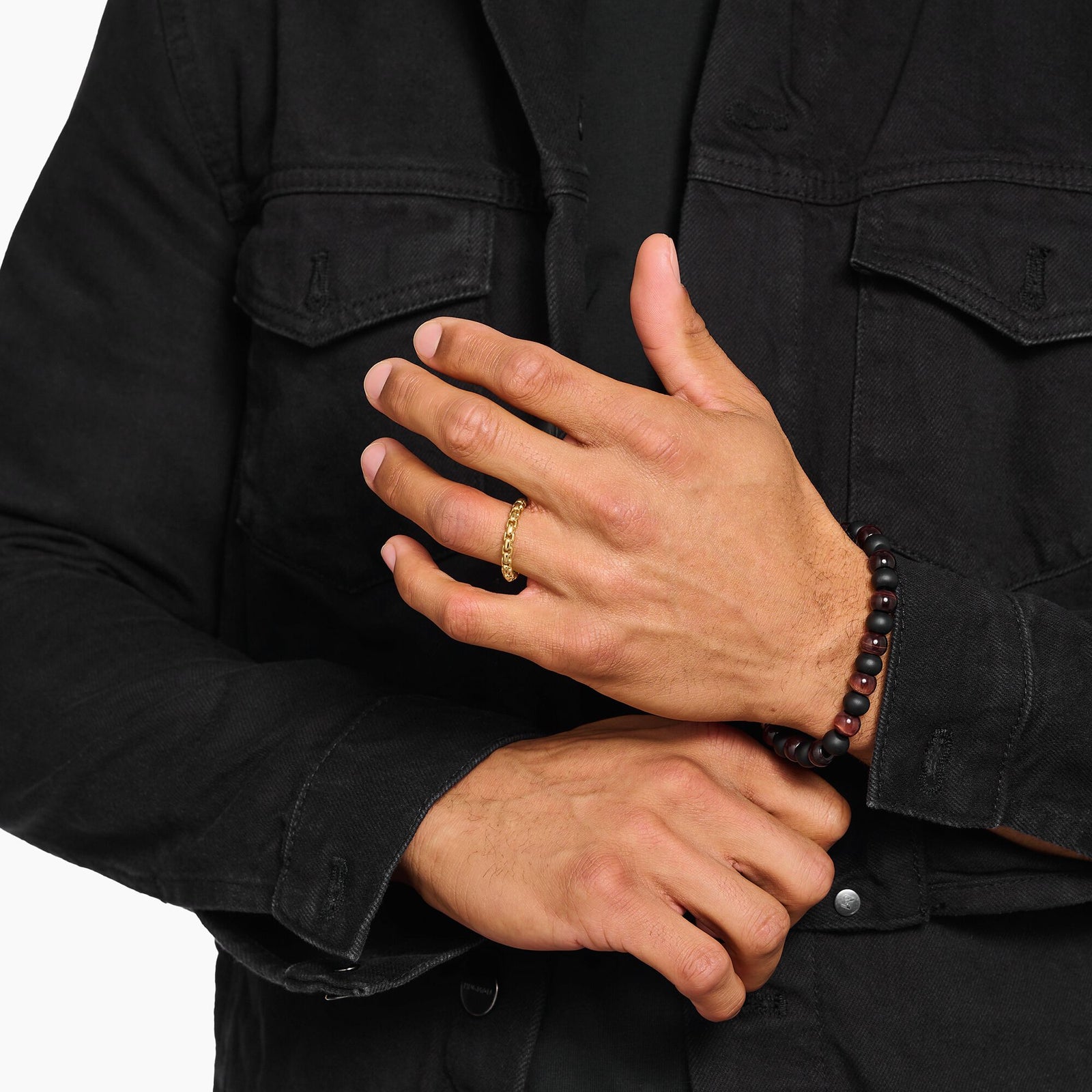 THOMAS SABO Box chain ring gold-plated