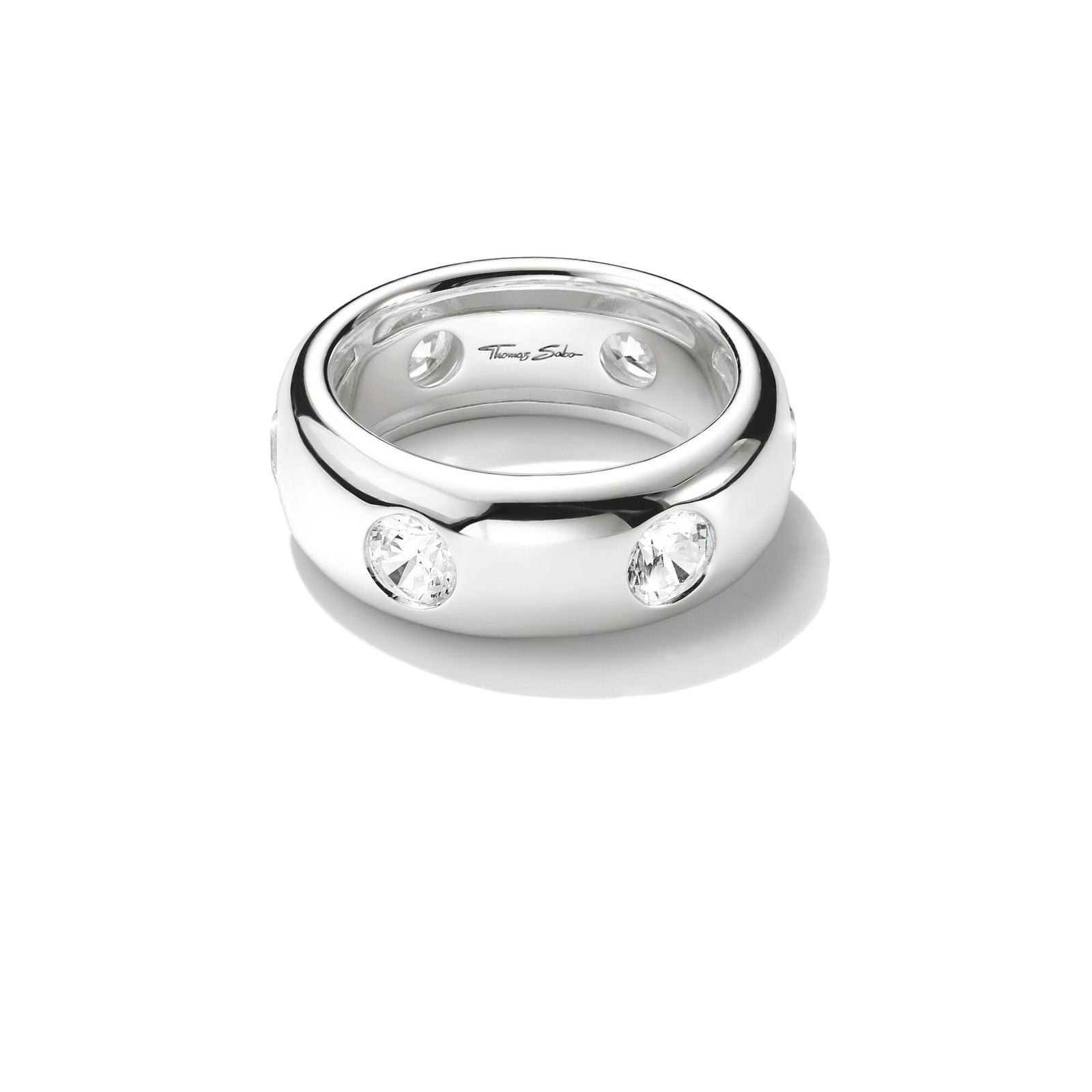 THOMAS SABO Band Ring with White Zirconia Stones