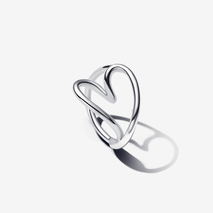 Pandora Organically Shaped Heart Ring