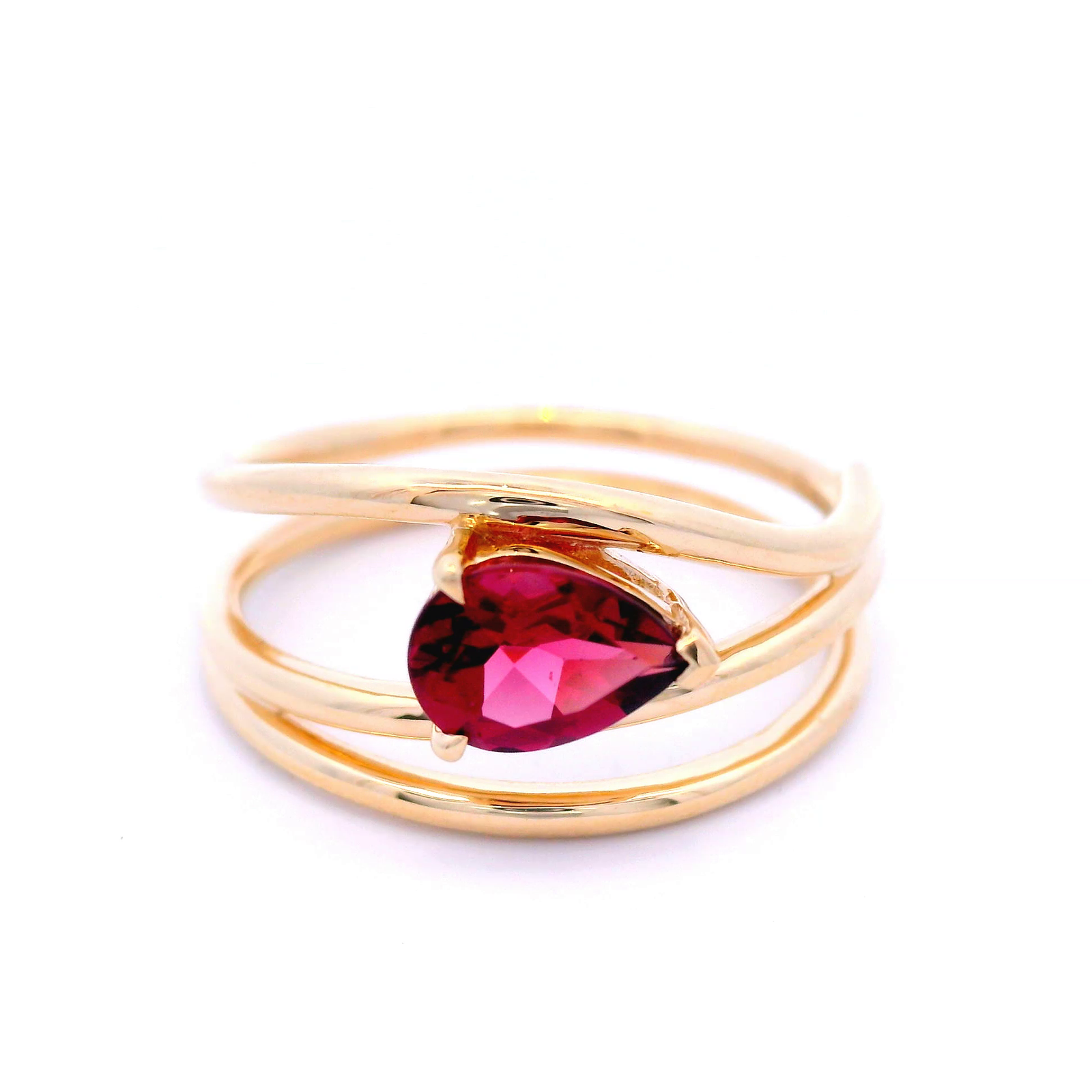 9ct Yellow Gold GARNET - RHODILITE