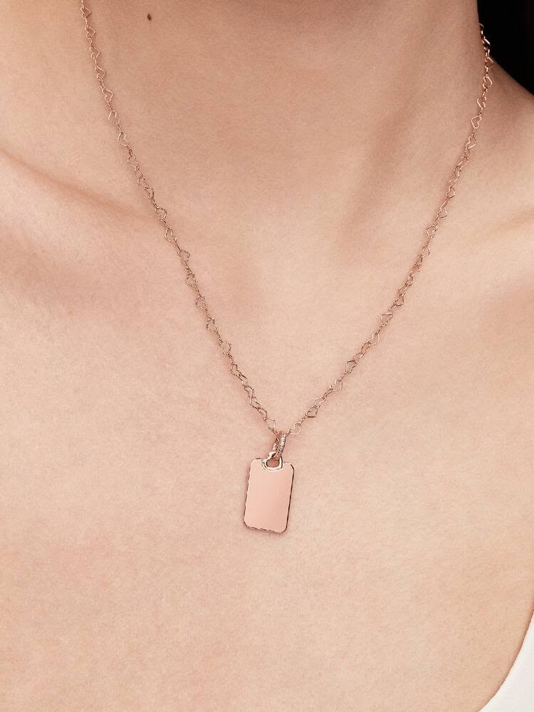 Pandora Engravable Rectangle Tag Pendant
