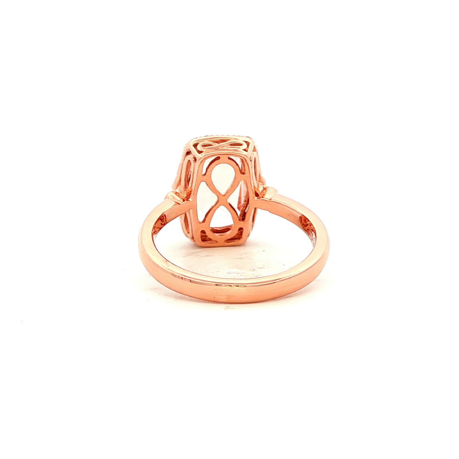 Morganite and Diamond Dress Ring in Yellow Gold