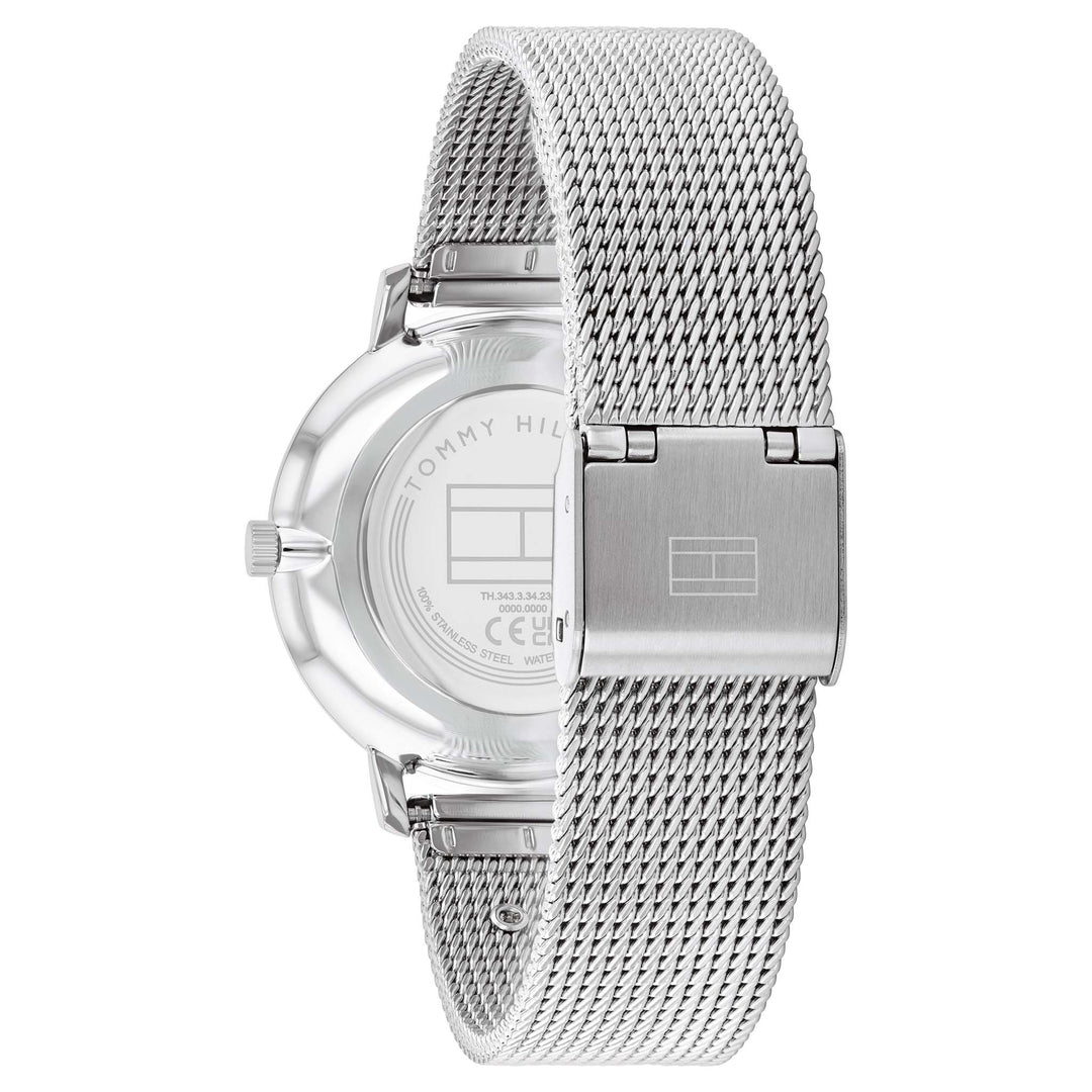 Tommy Hilfiger Silver Steel Mesh Blue Dial Women's Watch
