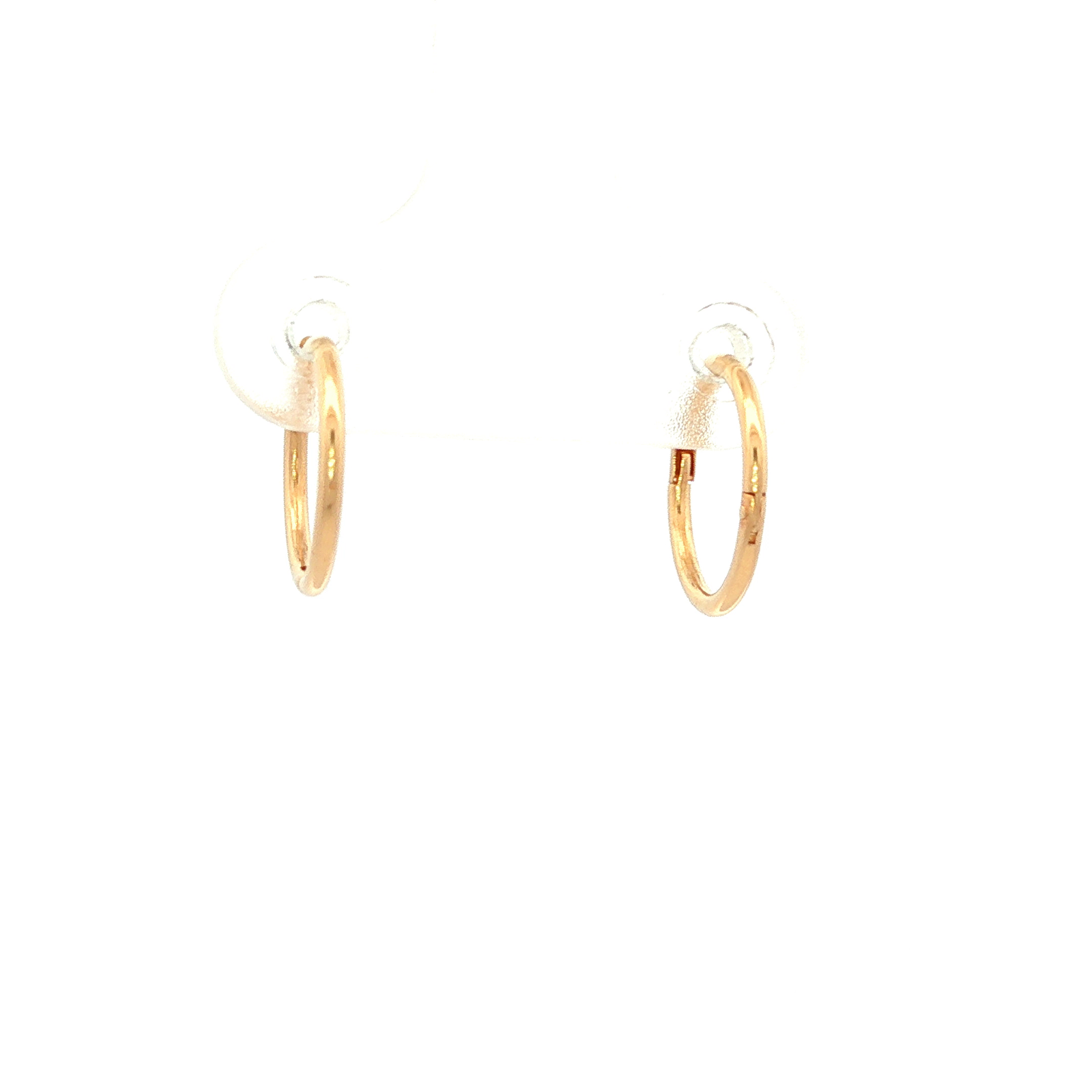 Plain Sleepers Huggie Earring in Yellow Gold