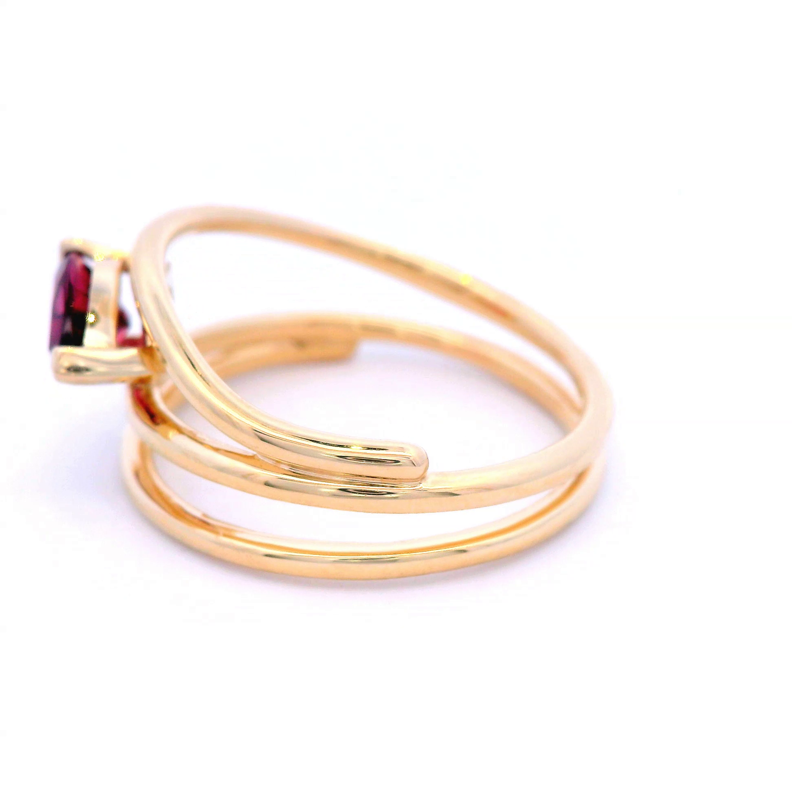 9ct Yellow Gold GARNET - RHODILITE
