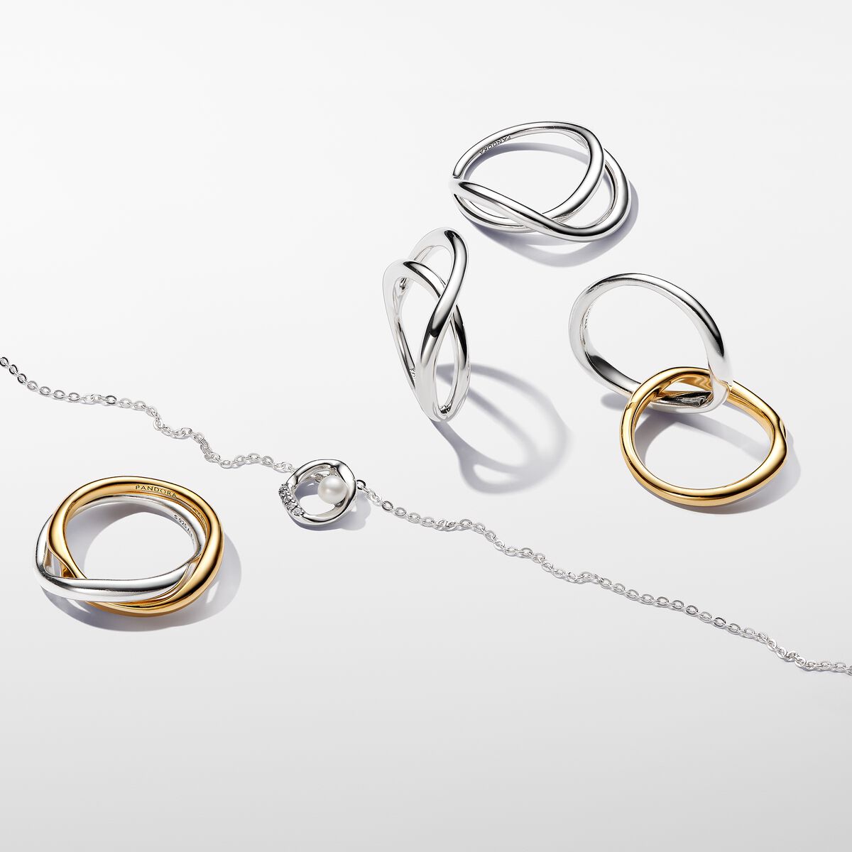 Organically Shaped Infinity Ring