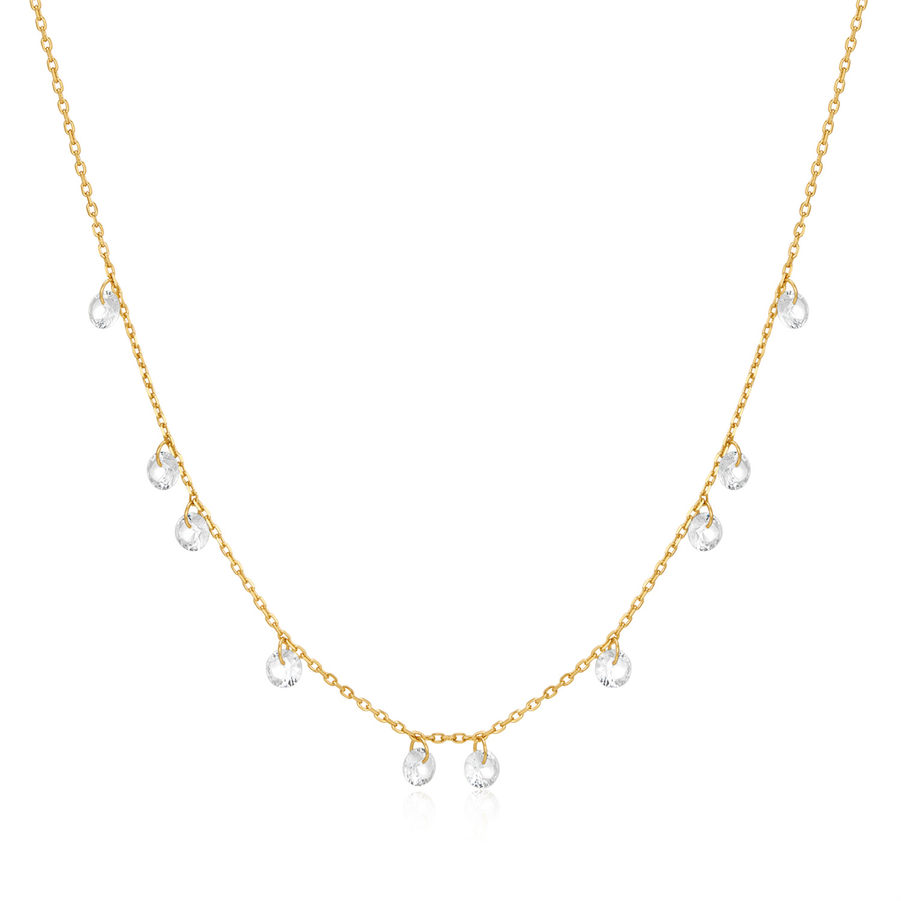 Ania Haie Gold Droplet Station Necklace