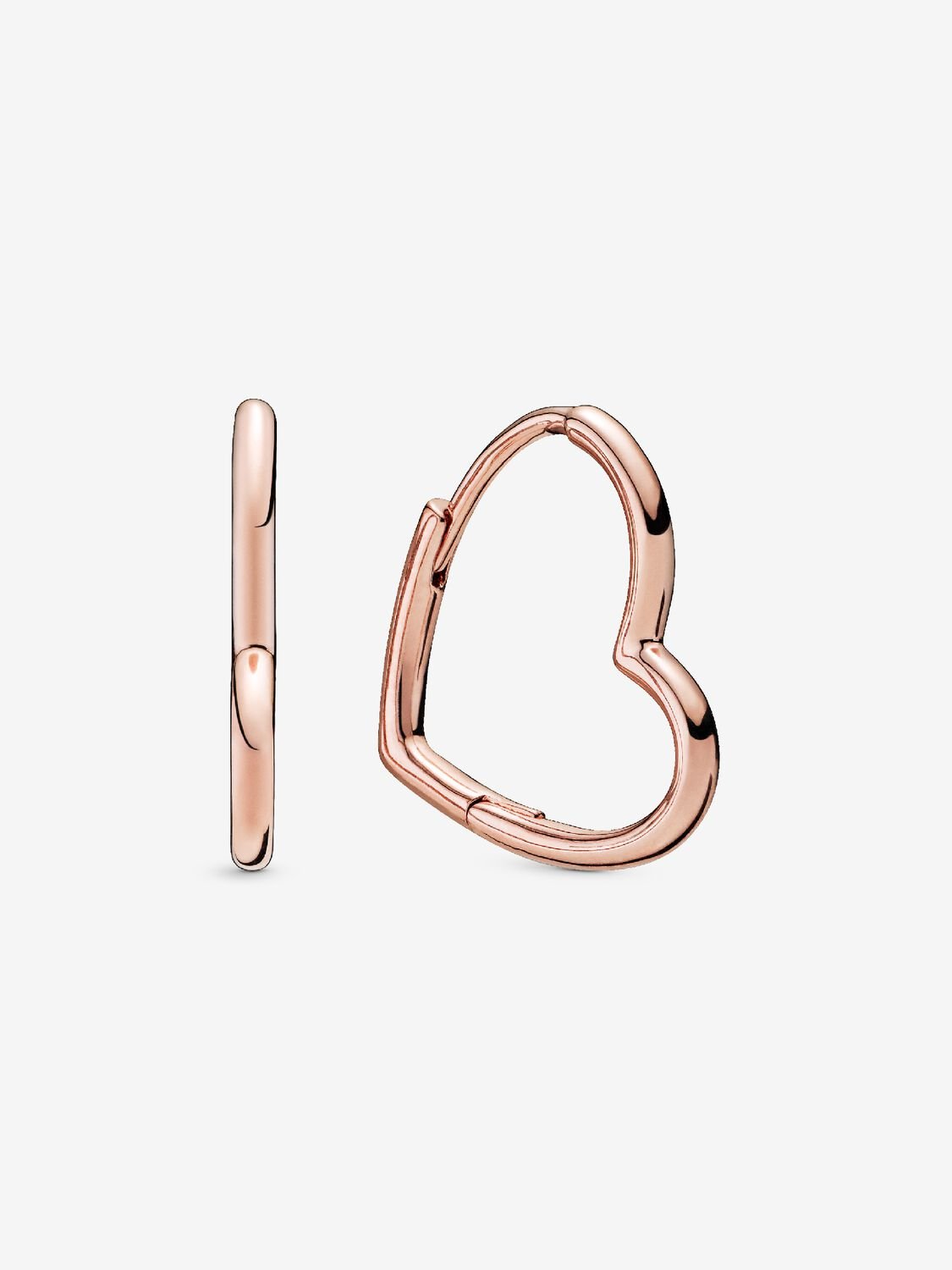 Pandora Asymmetrical Heart Hoop Earrings
