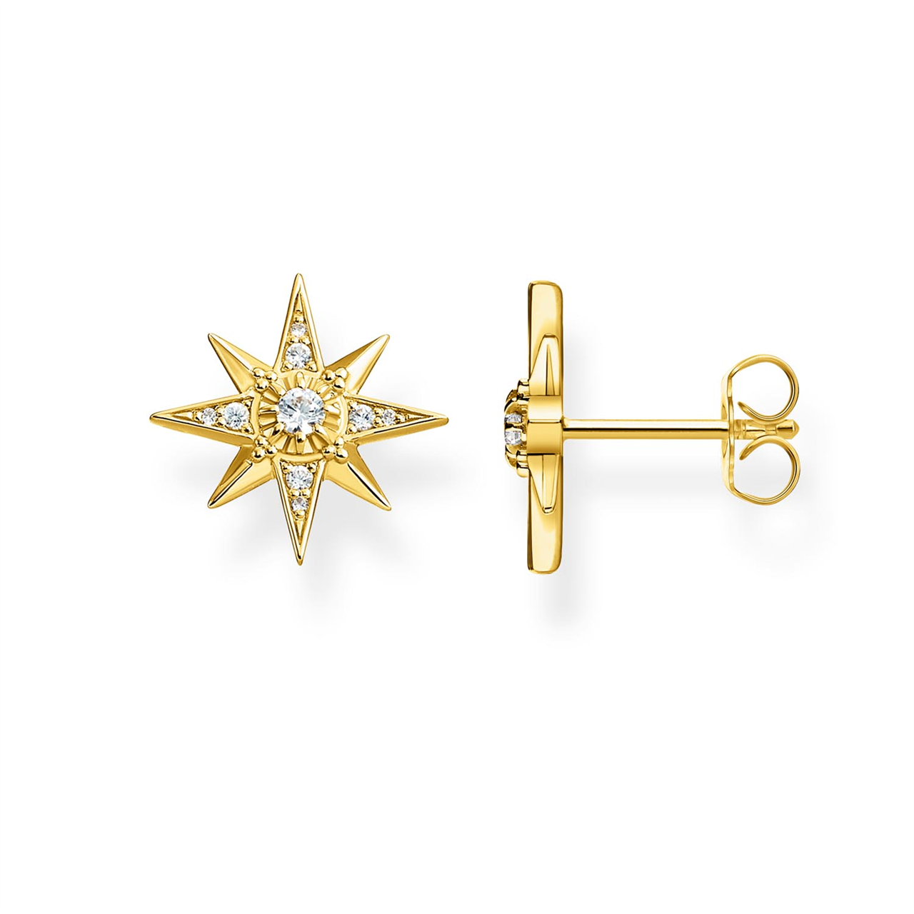 Thomas Sabo Star Gold Plated Ear Studs