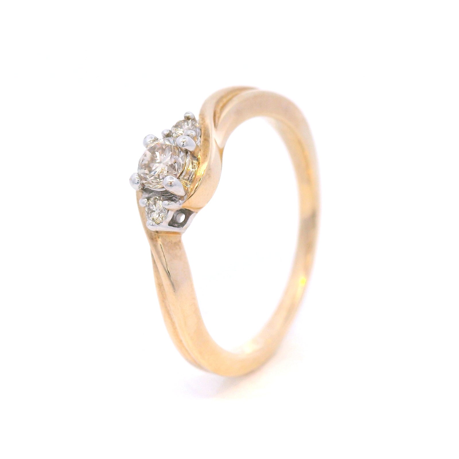 Round Brilliant Cut Trilogy Diamond Ring