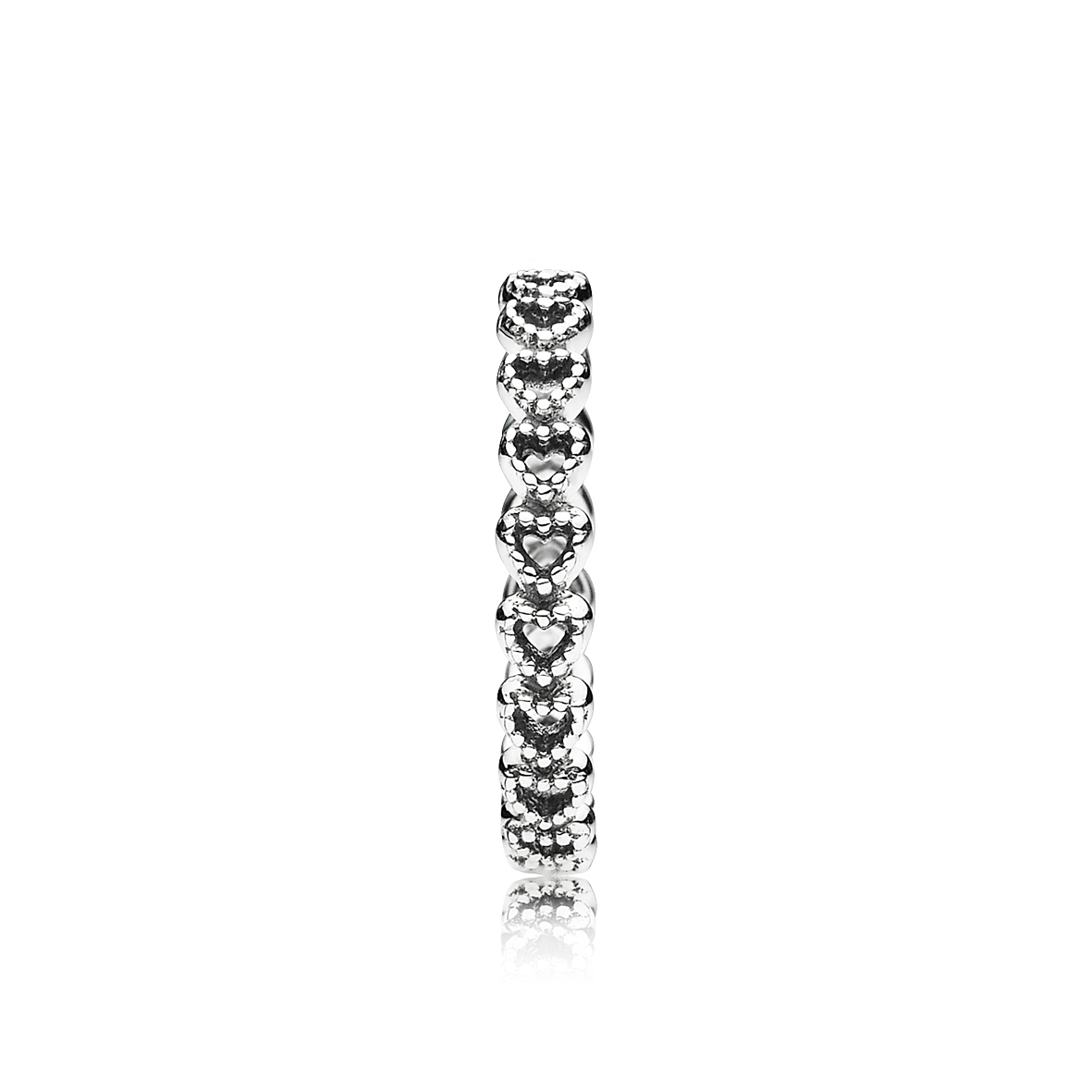 Linked Love Silver Ring Band