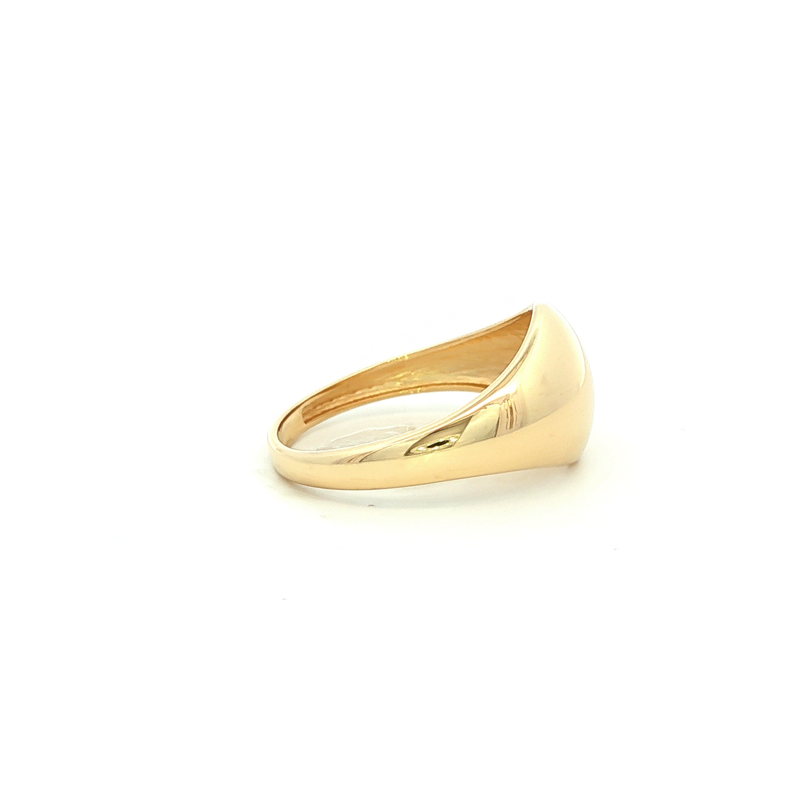 Plain Med Dome Ring in Yellow Gold