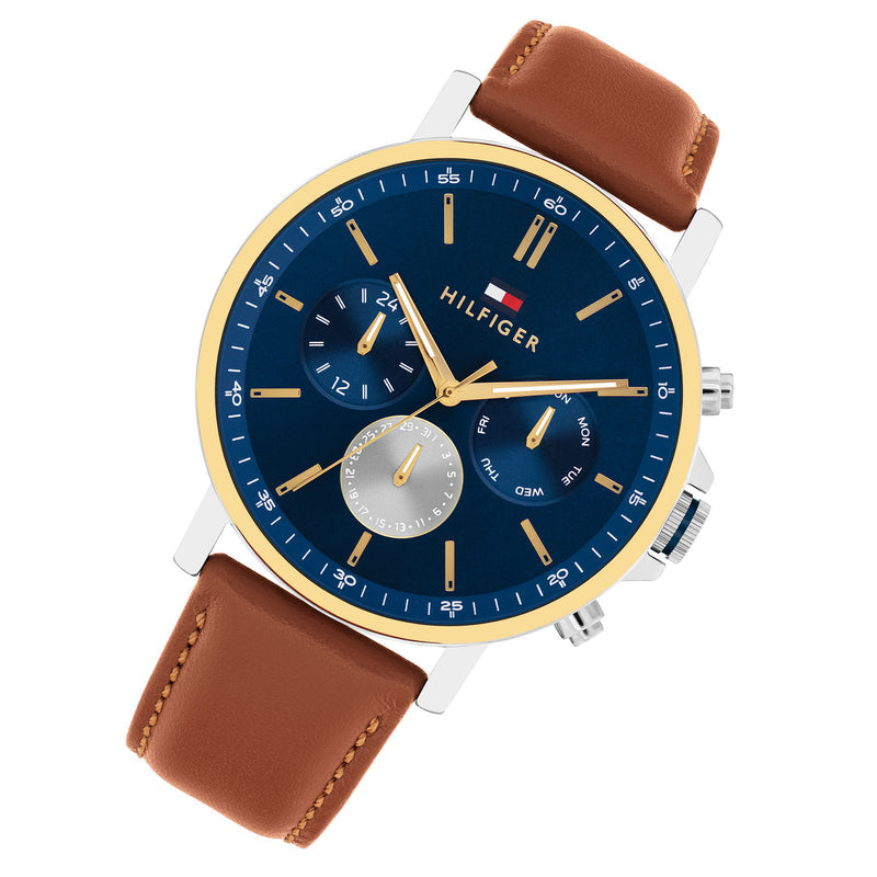 Tommy Hilfiger Tyson Day Date Brown / Bicolour & Blue