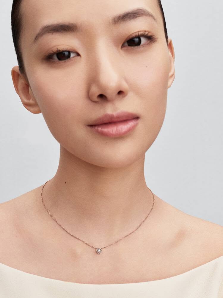 Pandora Round Pavé Halo Pendant Necklace