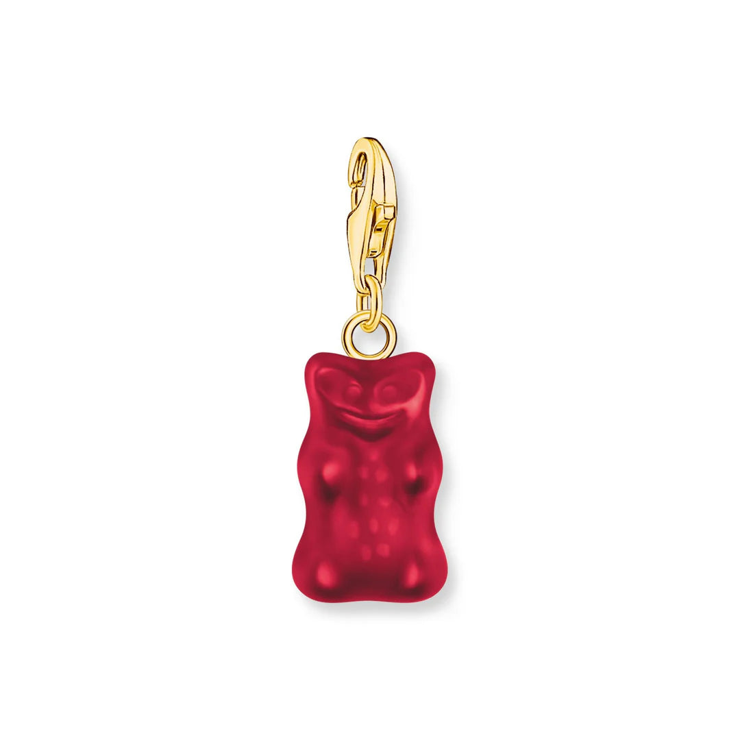 Thomas Sabo Gold-Plated Charm Pendant Strawberry Red Gold Bear